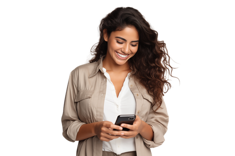 Femme qui consulte son mobile