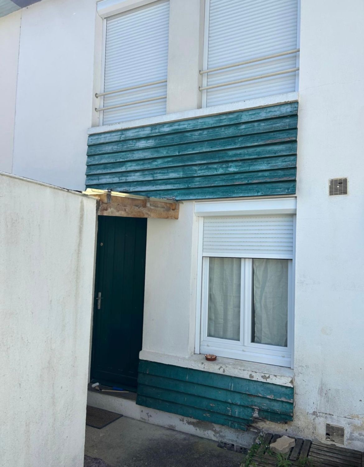 Bardage en bois vert