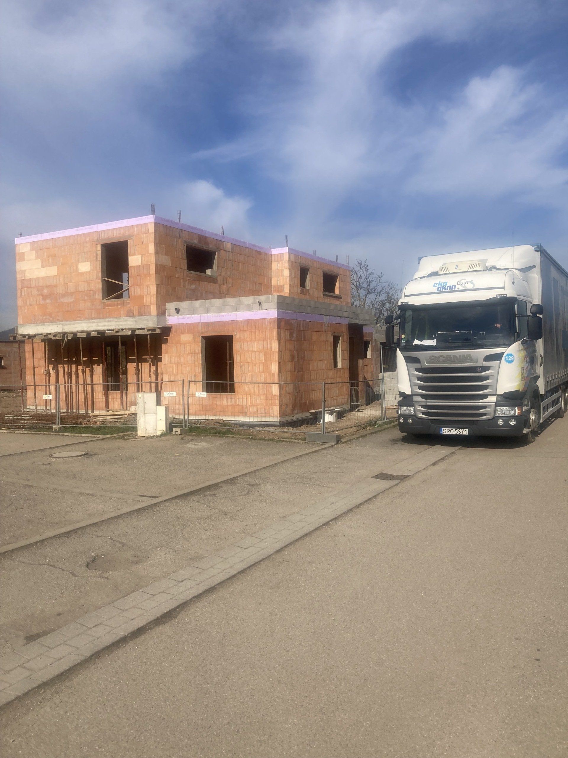 Chantier à Lestat avec un camion