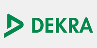 DEKRA-Logo mit grünem Dreieck und Text.