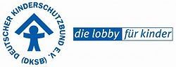 Logo of Deutscher Kinderschutzbund e.V. (DKSB): Blue house over a person, with text