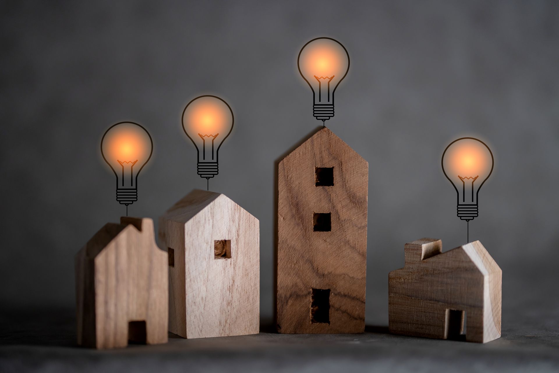 Bâtiments de type immeubles et ampoules