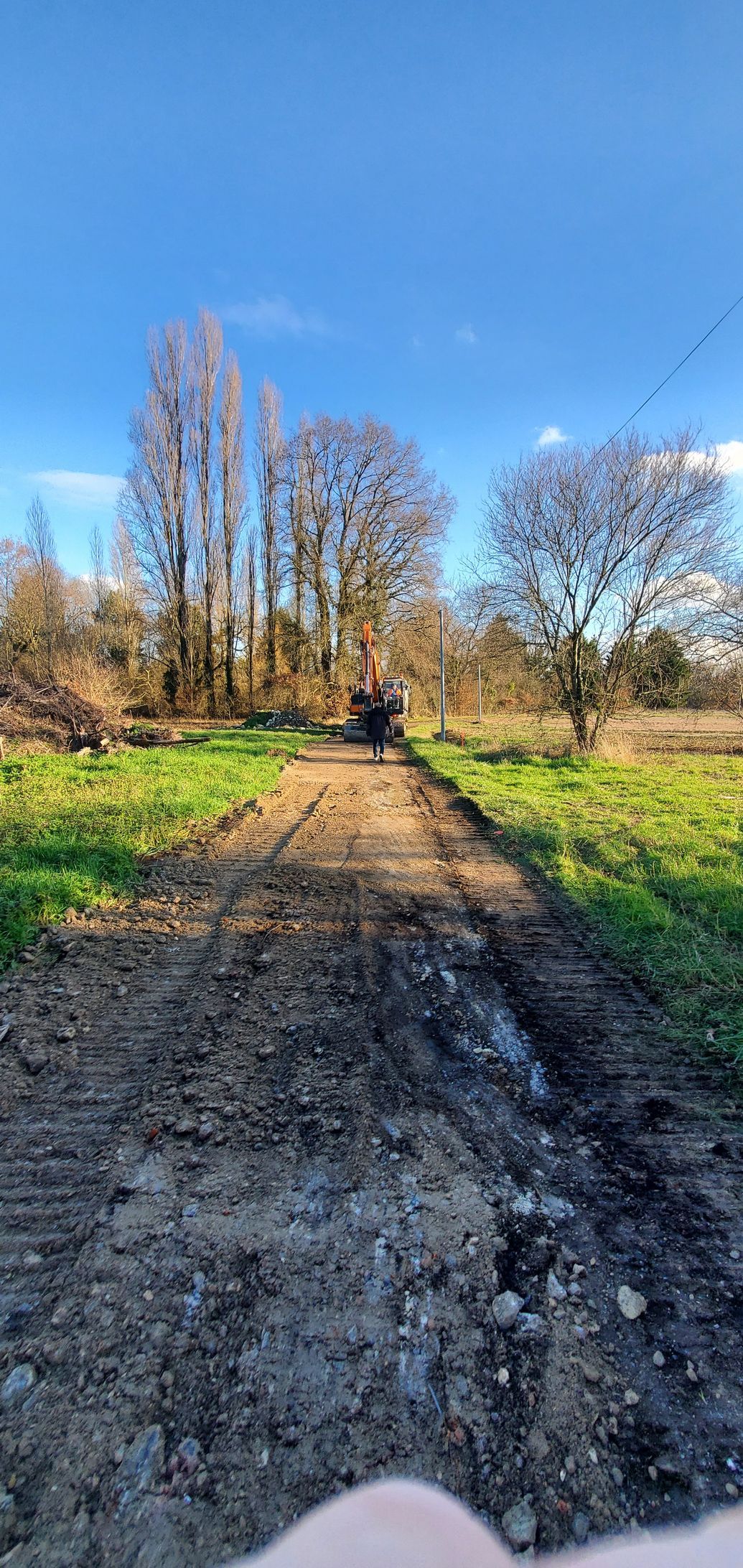 Aménagement d'un chemin.