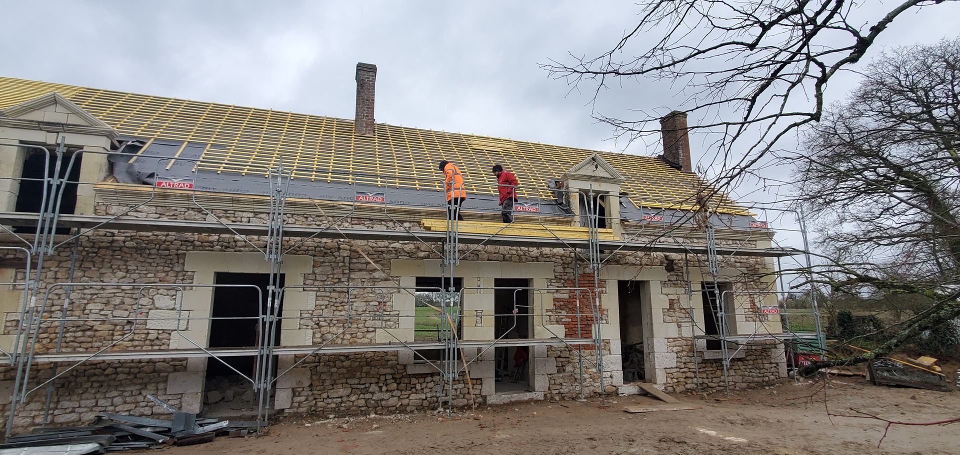 Réfection de toiture.