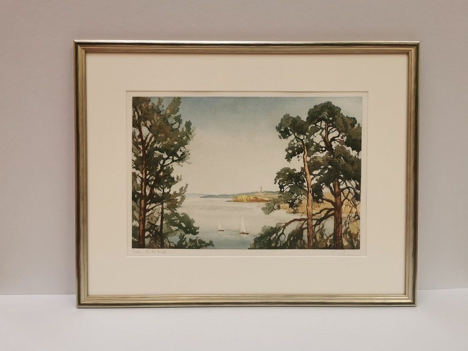 Eingerahmtes und verglastes Bild