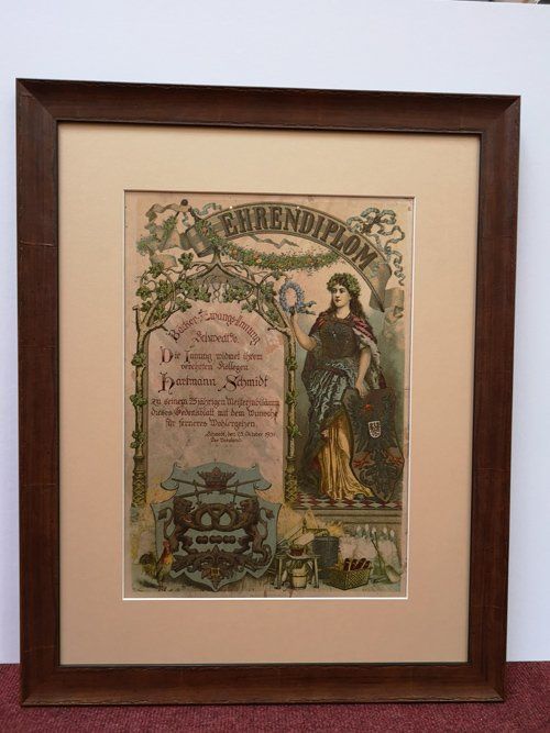 Eingerahmtes antikes Bild