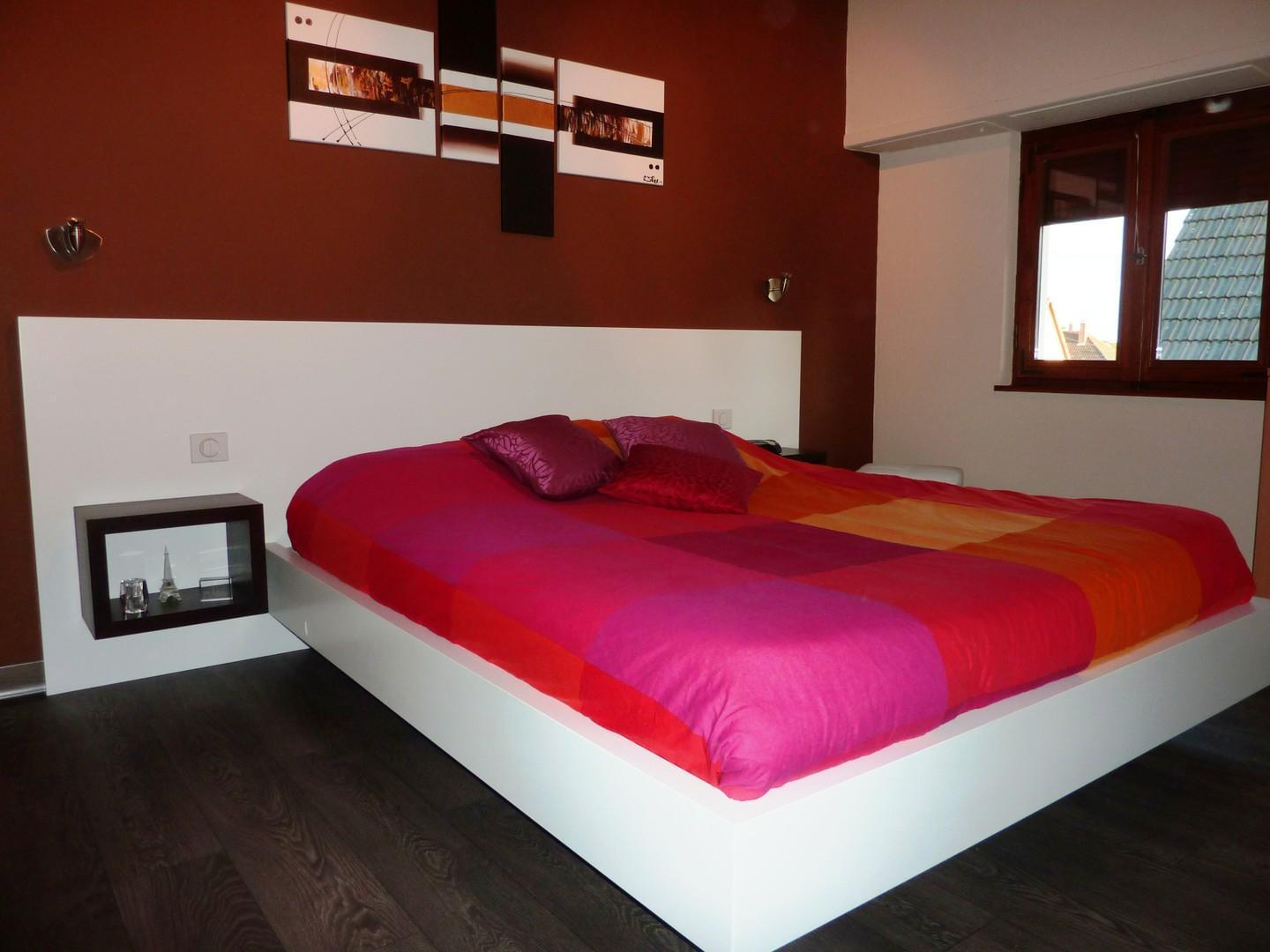 Chambre à coucher laqué blanc - Schwarz Ébénisterie