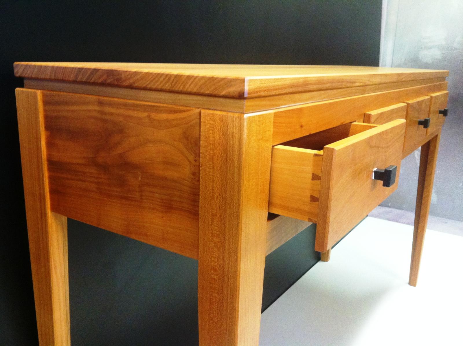 Console merisier massif  - Finition naturelle huilée