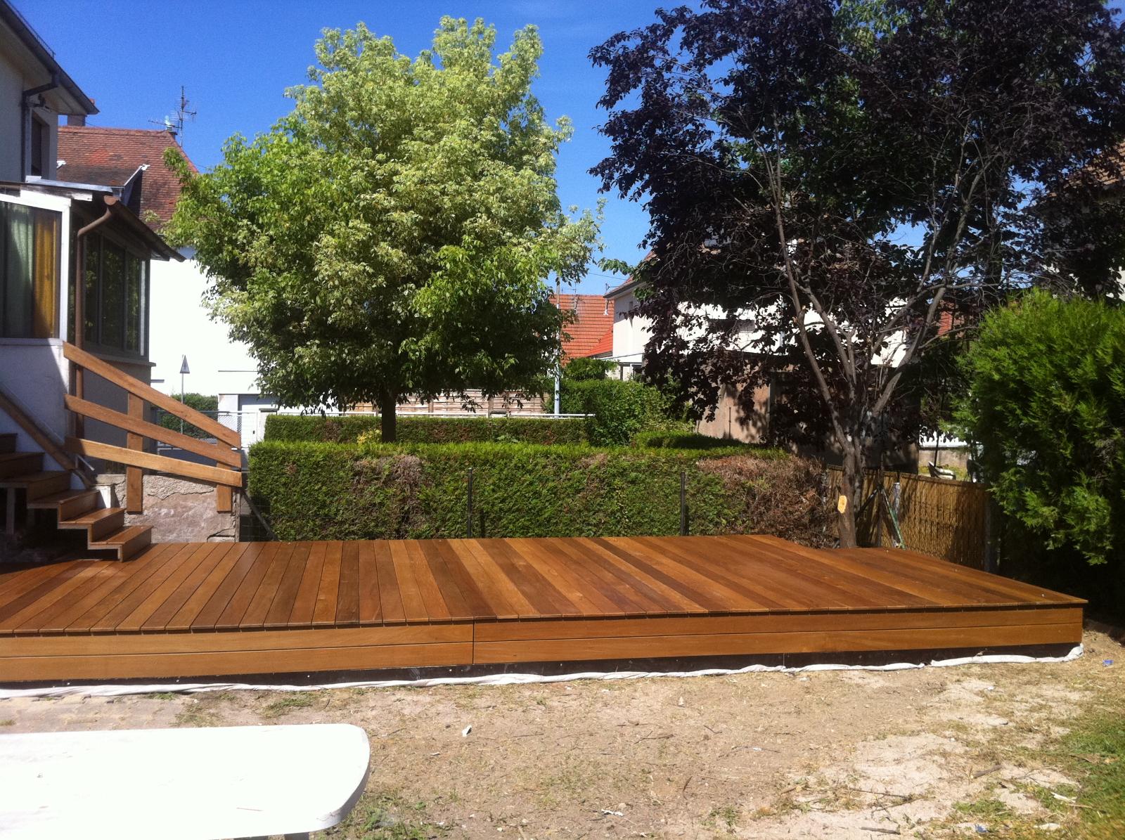 Terrasse bois vue d'ensemble