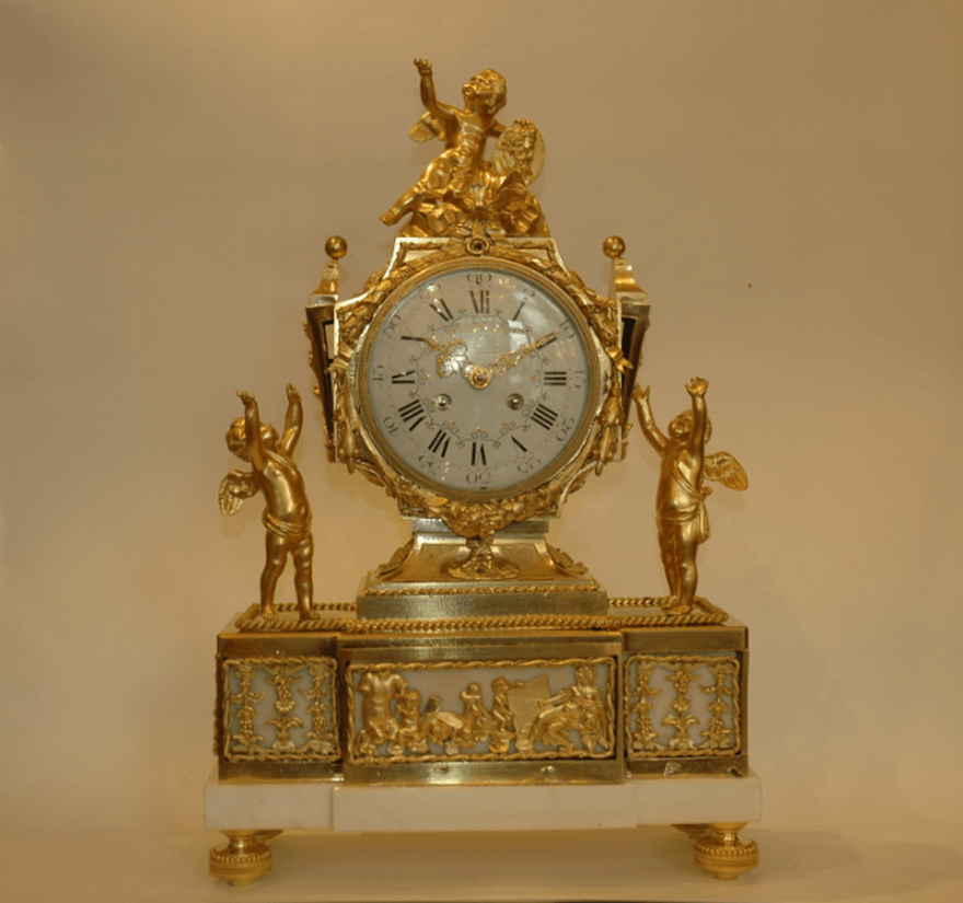 Pendule XVII restauration et nettoyage