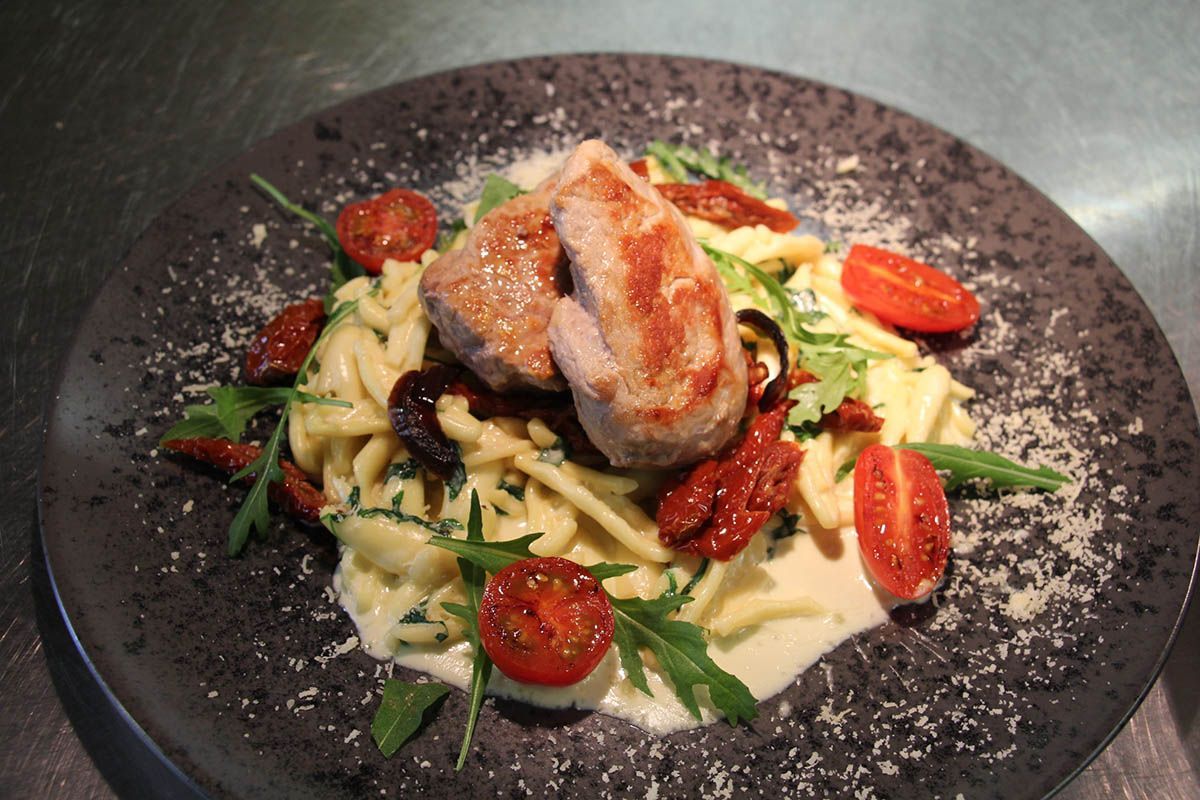 kombiniert mit Schweinemedaillon