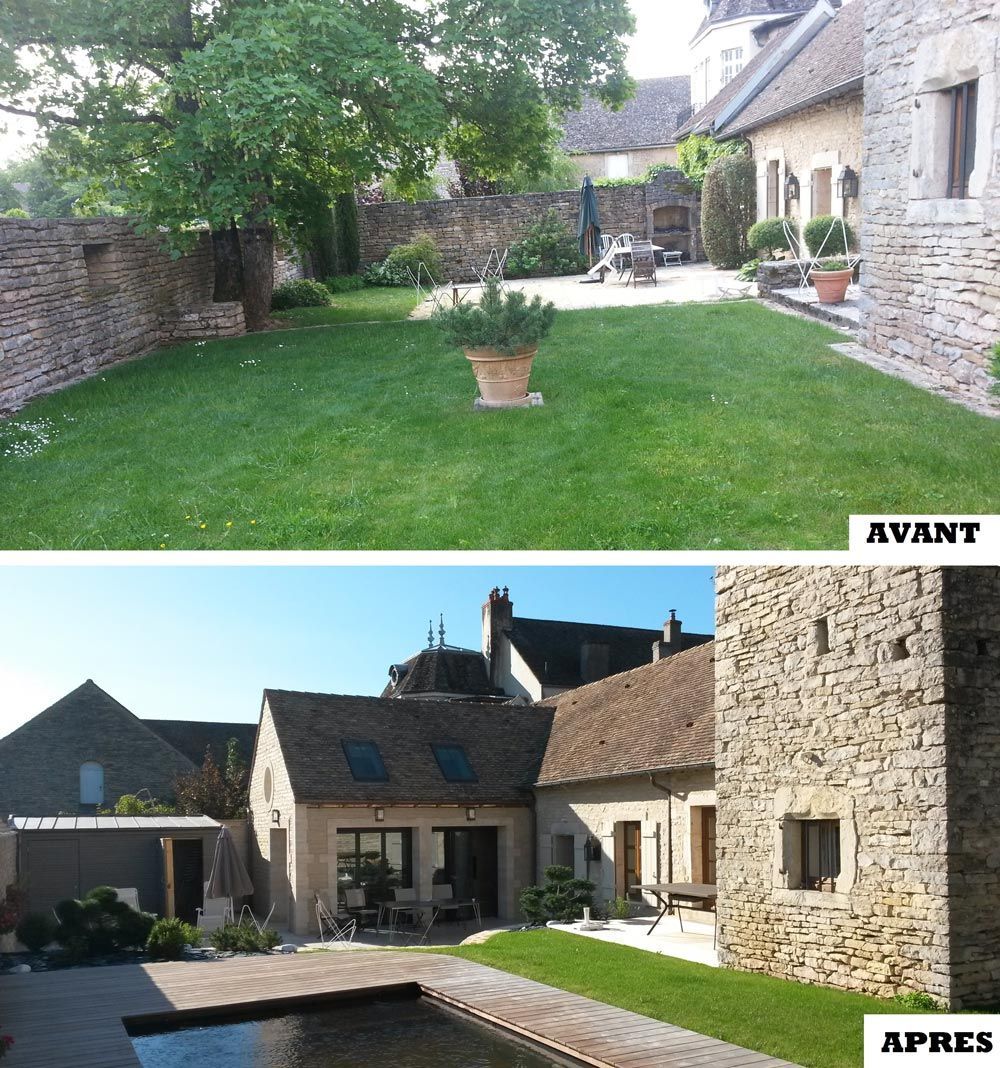 Avant, après d'une maison rénovée