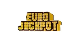 El logotipo del euro jackpot está sobre un fondo blanco.