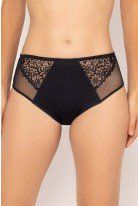 Culotte taille-haute en dentelle noire