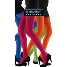 Collants colorés bleus, roses, verts et oranges