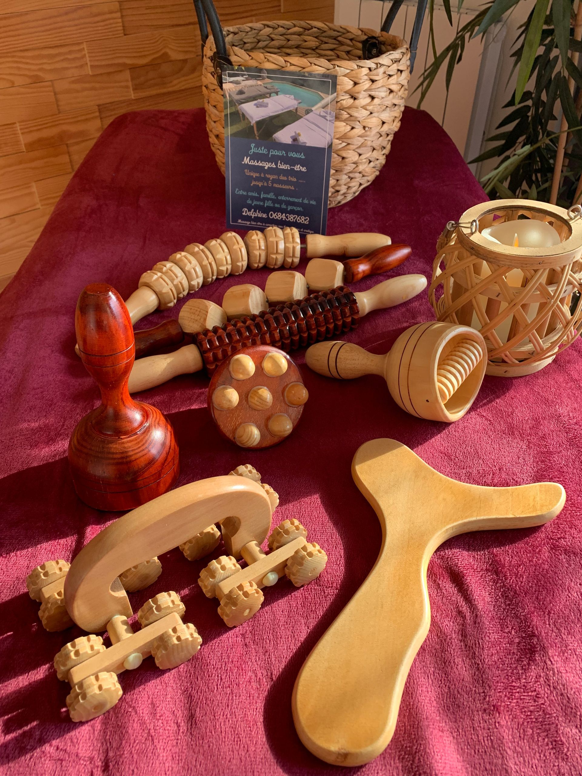 Ustensiles utilisés pour les massages de madérothérapie.