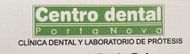 Green and white logo for a dental clinic, "Centro Dental Porta Nova." "Clínica dental y laboratorio de prótesis".