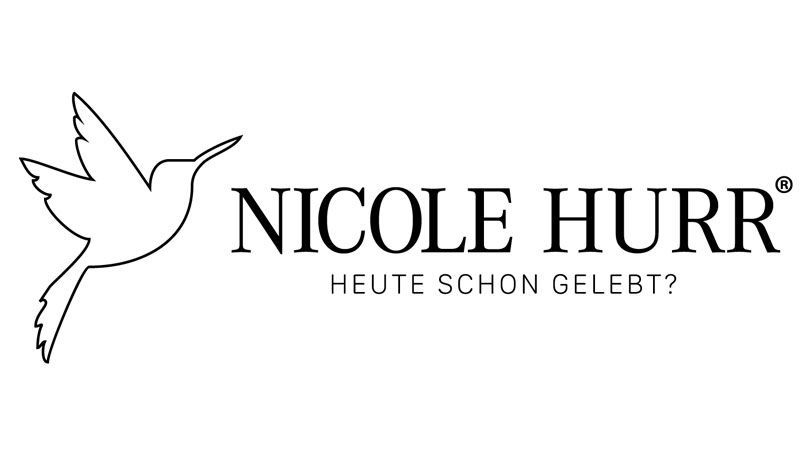 Das Logo von Nicole Hurr zeigt einen Kolibri.