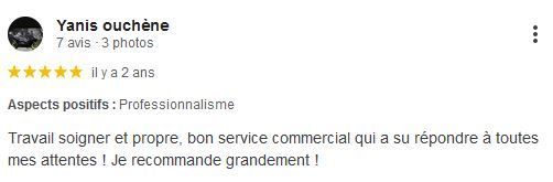 Avis Google d'un client (5)