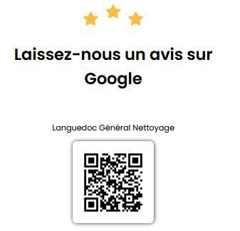 Avis Google avec un QR code