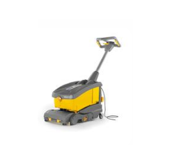 Une auto-laveuse auto tractée jaune