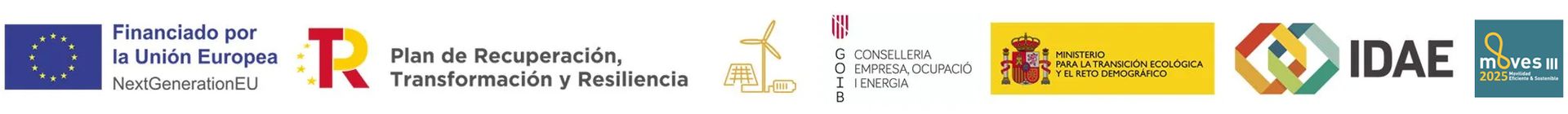 Logotipos para Unión Europea, Gobierno Español e IDAE.