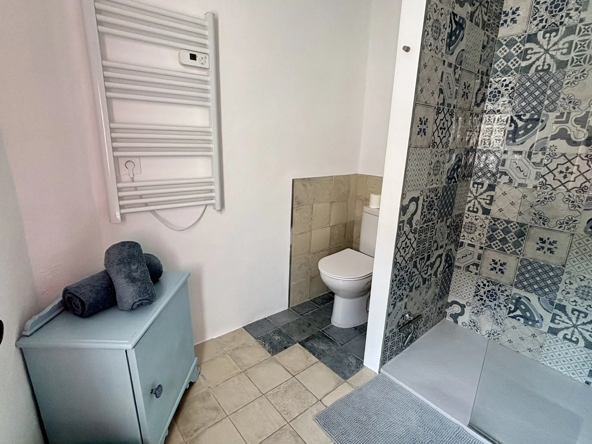 Bathroom with walk-in shower