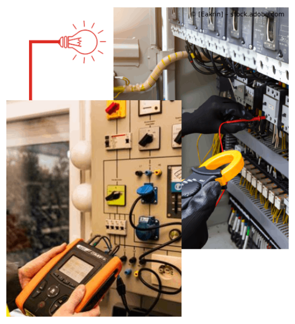 Elektroanlagenbau Niederau ELAN GmbH - Elektriker arbeitet an einem Schaltschrank