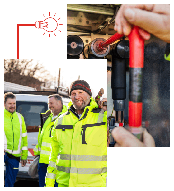 Elektroanlagenbau Niederau ELAN GmbH - Elektrotechniker bei der Wartung von Schaltanlagen