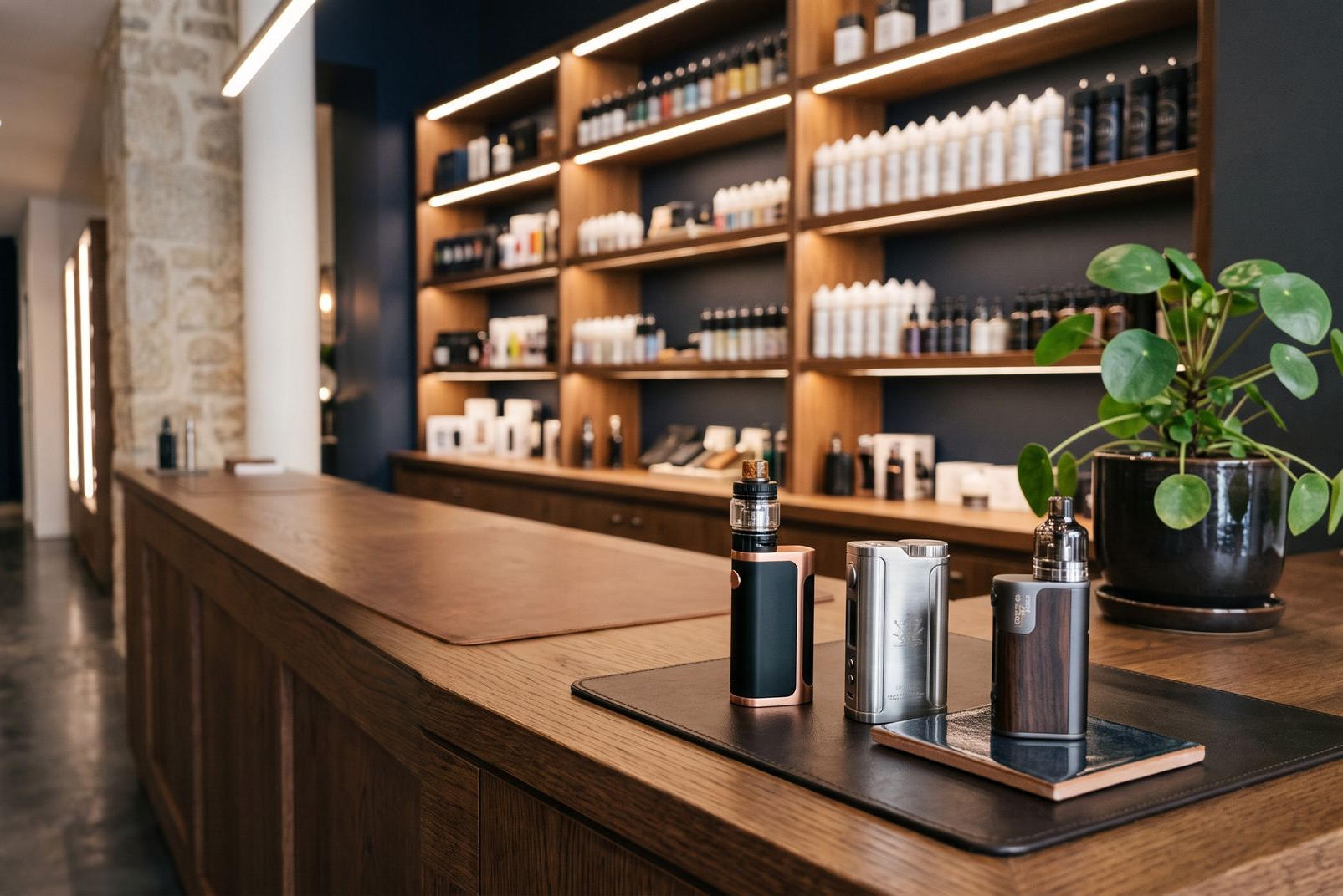 Comptoir de café moderne avec distributeurs de café