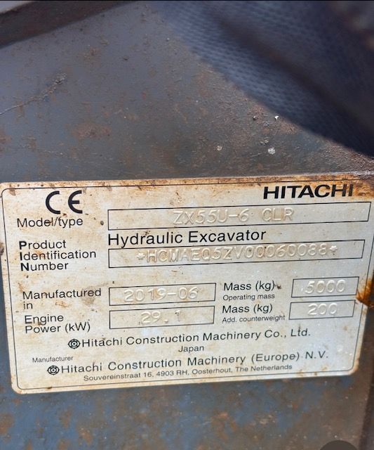 Pelle Hitachi® occasion ZX55U - 6 2019