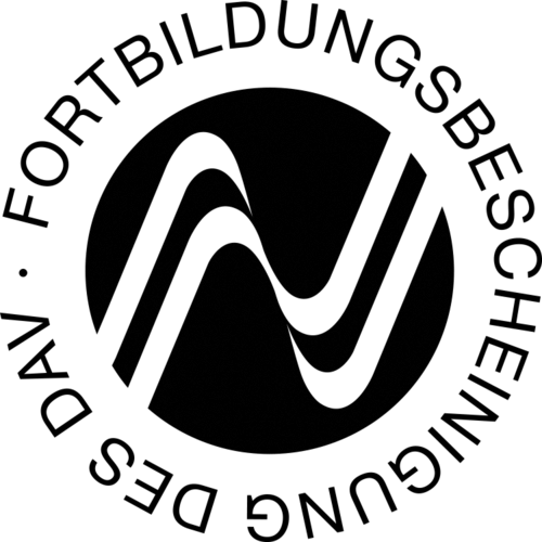 Ein schwarz-weißes Logo mit dem Buchstaben N in einem Kreis.