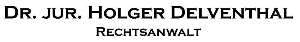 A logo for dr. jur holger delventhal rechtsanwalt