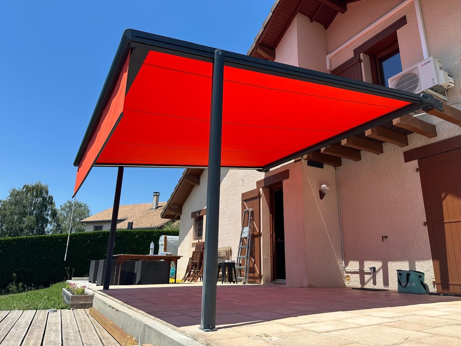 Pose d'une pergola sur Le Pont de Beauvoisin 38480