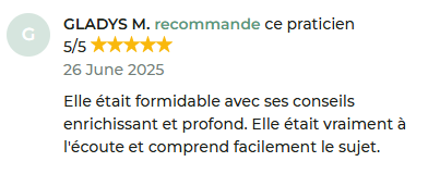 Avis patient Gladys M.