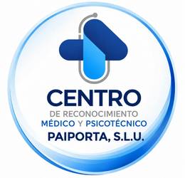 Logo circular azul y blanco de Centro de Reconocimiento Médico y Psicotécnico Paiporta, S.L.U.