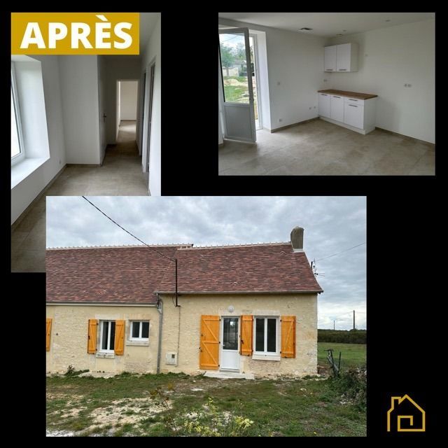 Montage photo des rénovations intérieures et extérieures réalisées sur une maison individuelle