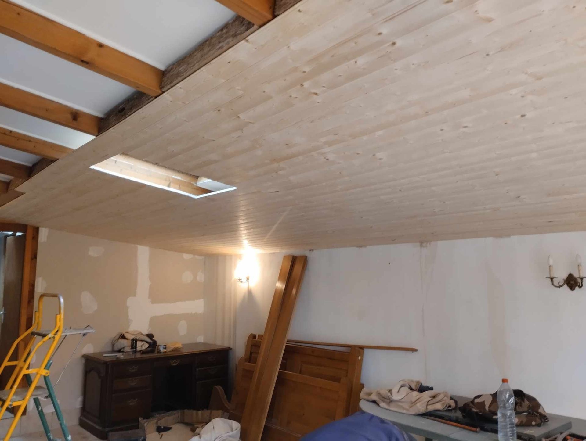 Plafond en lambris