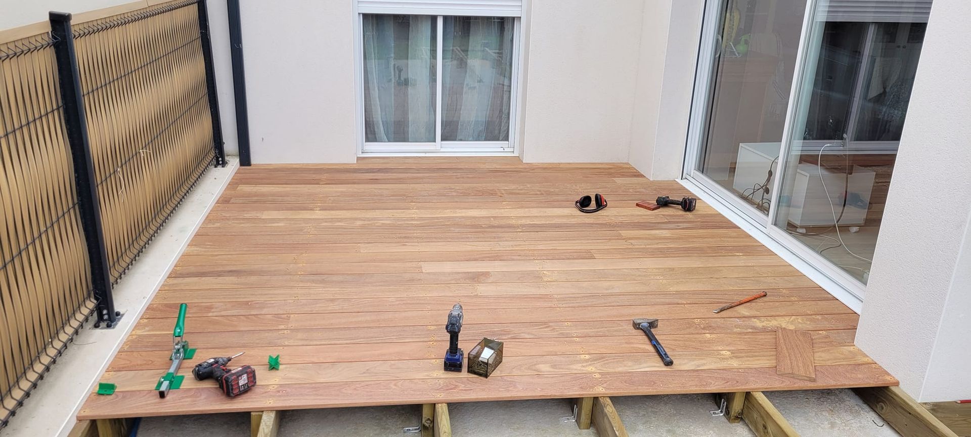 Construction d'une terrasse en bois