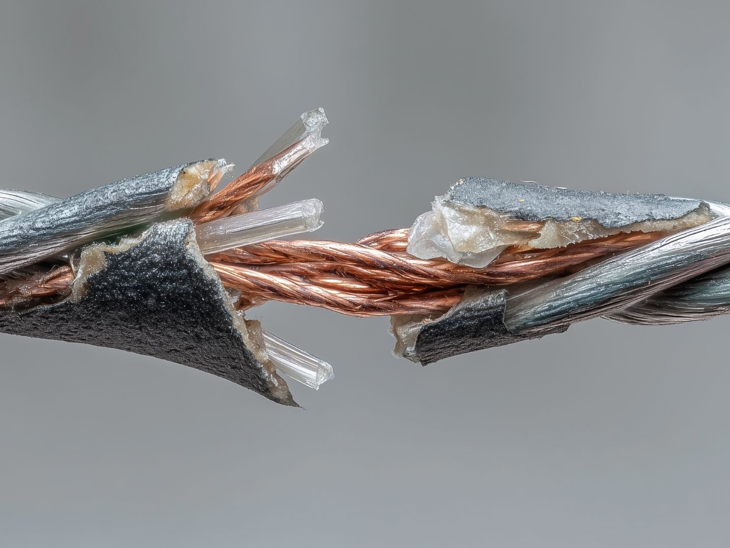 Câble électrique endommagé.