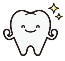 Icon glücklicher Zahn glänzt