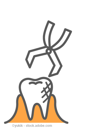 Icon Zahn wird gezogen