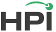 Das Logo von HPI ist schwarz und grün mit einem grünen Kreis in der Mitte.