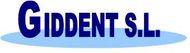 Logotipo azul &ldquo;GIDDENT SL&rdquo; sobre un fondo ovalado azul p&aacute;lido