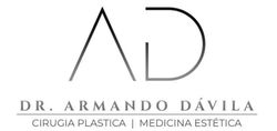 Logotipo del Dr. Armando Dávila, con las iniciales “AD” y el texto “Cirugía Plástica | Medicina Estética”.