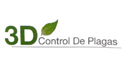 El logotipo de 3D Control de Plagas tiene una hoja verde.