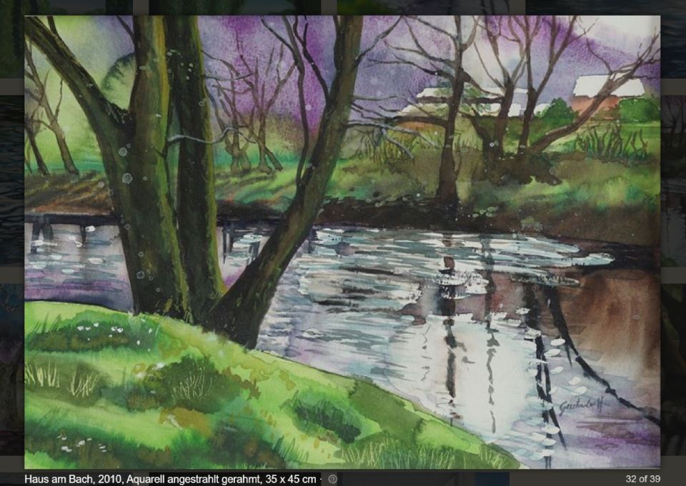 Fluß Gemälde von Claudia Gerstendorff