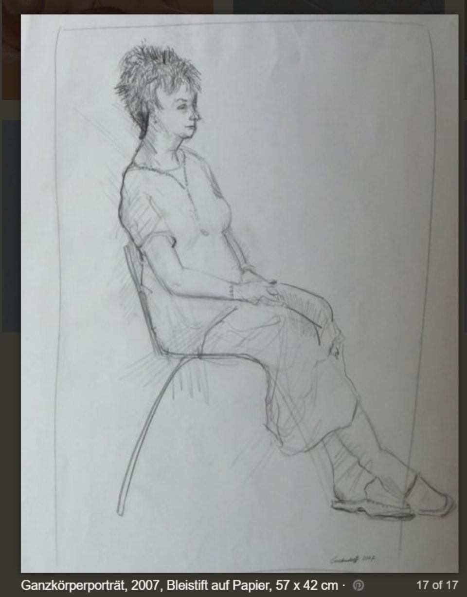Person gemalt von Claudia Gerstendorff