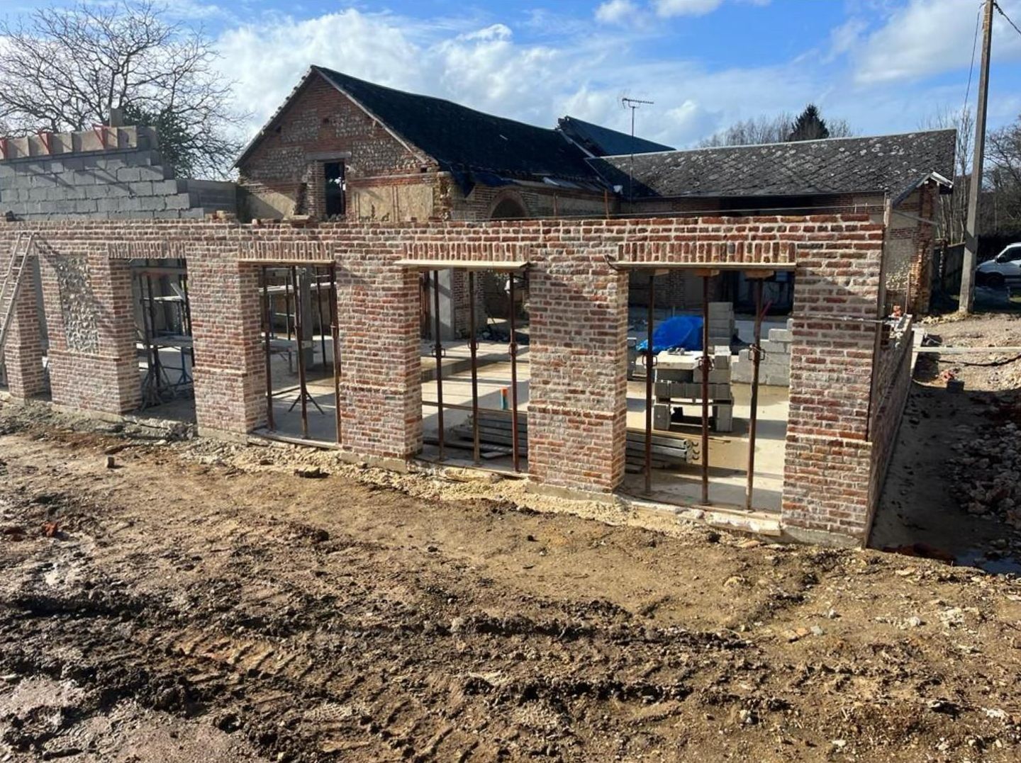 Construction d'une façade