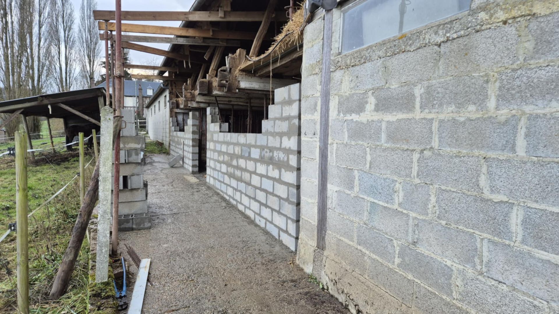 Rénovation d'un mur